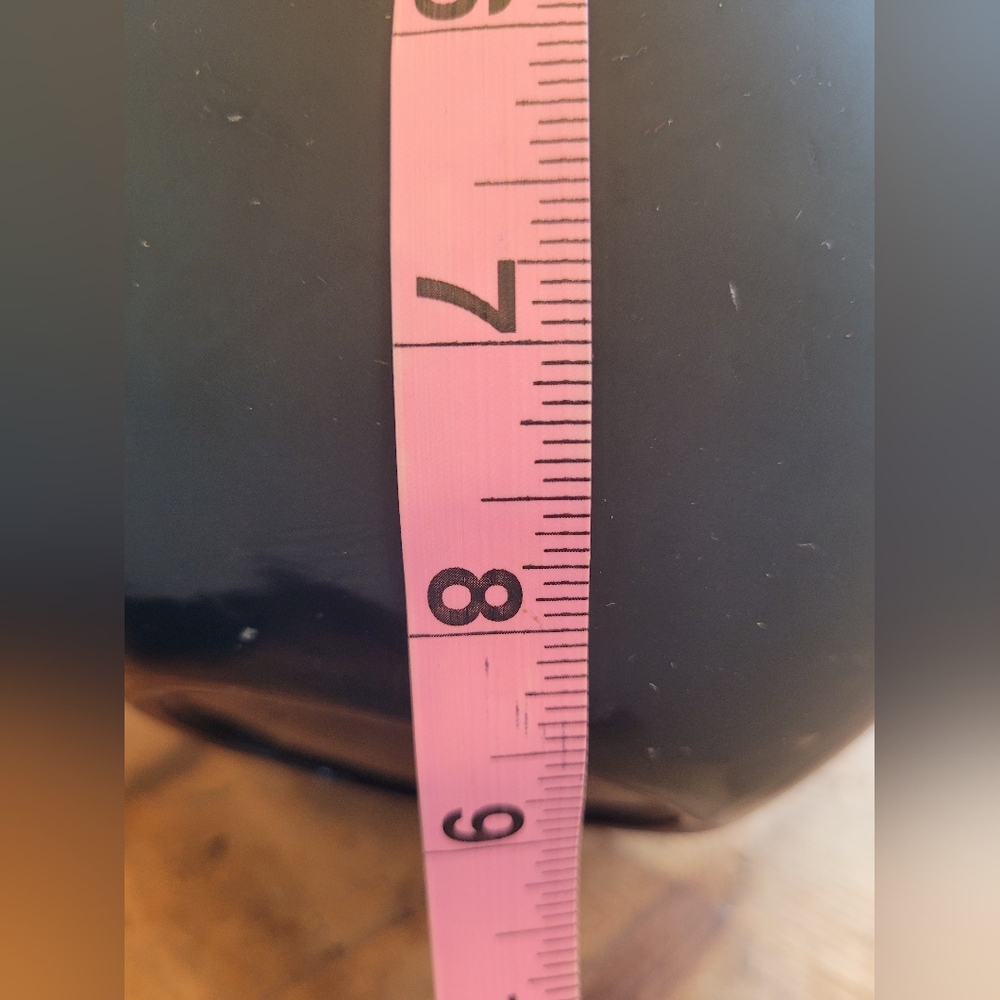 Large Matte Black Round Vase - Picture 4 of 4